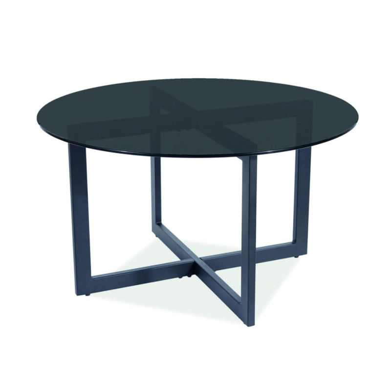 Runder Couchtisch MAKSIM 1 - schwarz / transparent