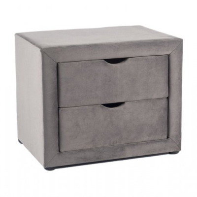 Nachttisch mit 2 Schubladen TADEO - grau
