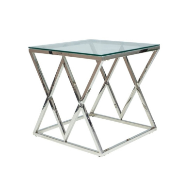 Beistelltisch HAMZA - transparent / silber