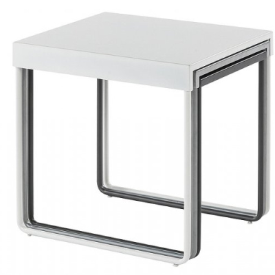 VASCO Beistelltisch-Set - weiß / grau