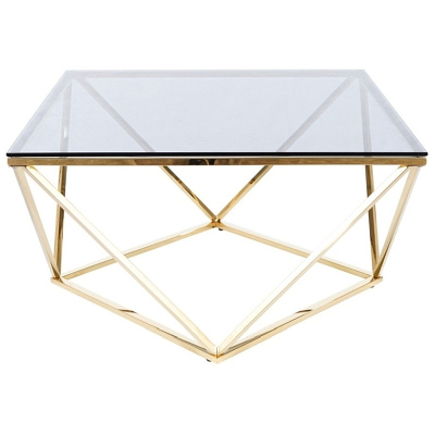 Designer Couchtisch SULO - Glas / Gold
