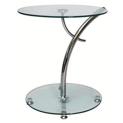 Designer Beistelltisch MARE - transparent / chrom