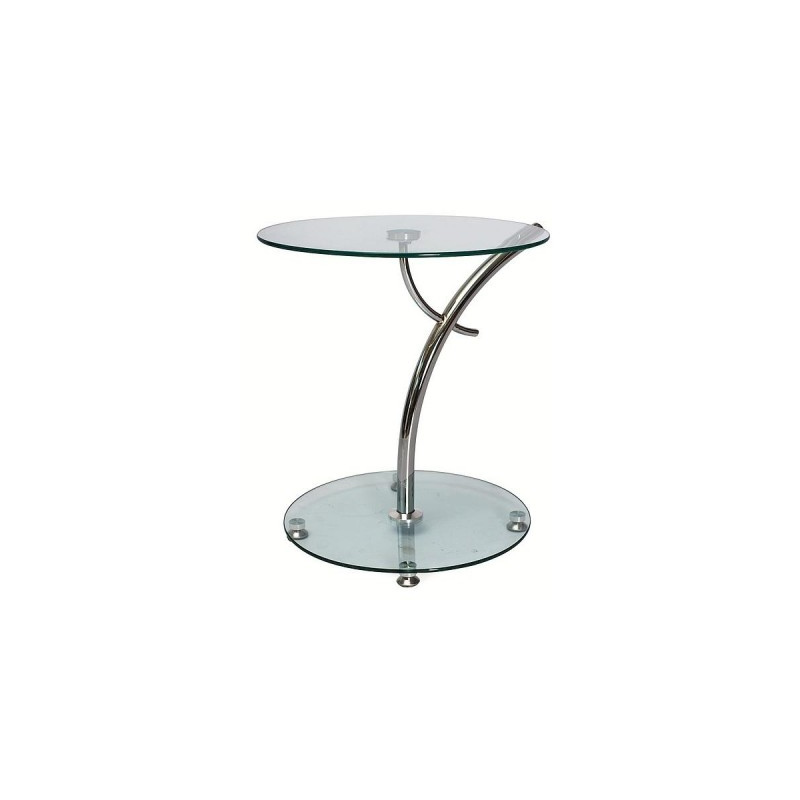 Designer Beistelltisch MARE - transparent / chrom