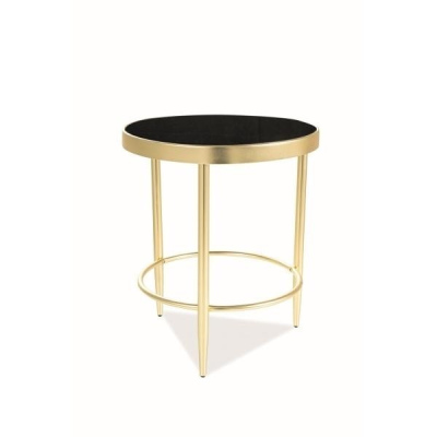MARINUS Beistelltisch - schwarz / gold