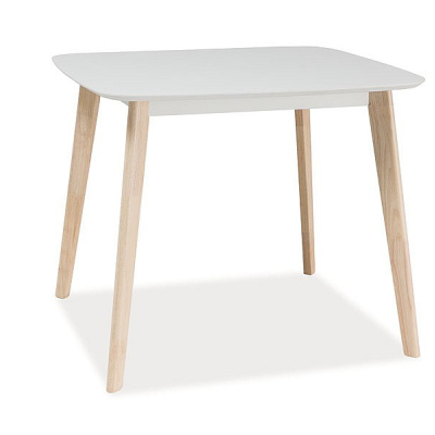 Esstisch IRVIN - 90x80 weiß / Eiche
