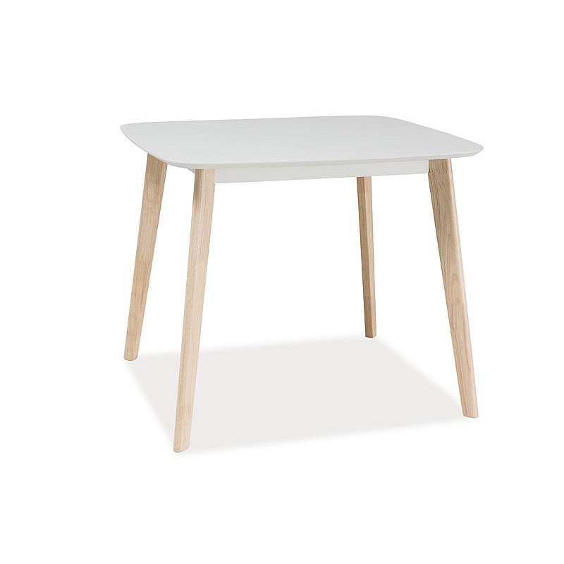 Esstisch IRVIN - 90x80 weiß / Eiche