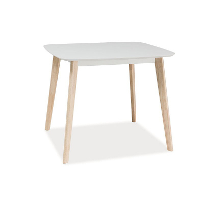Esstisch IRVIN - 90x80 weiß / Eiche