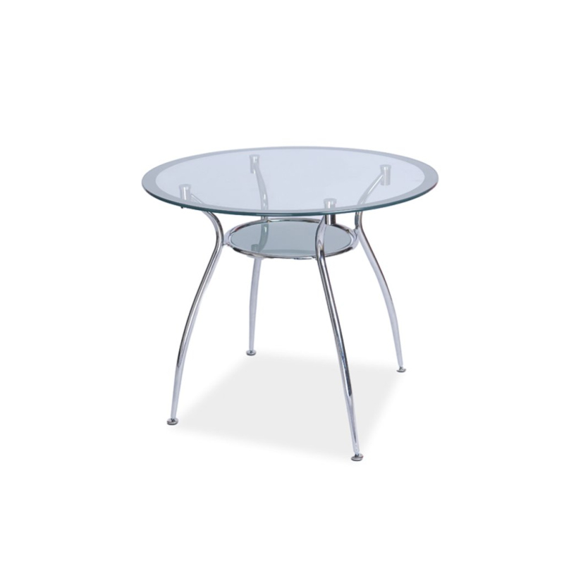 Runder Esstisch ATREY - transparent / chrom