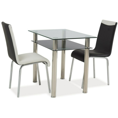 Esstisch MYSLIBOR - 90x60, transparent / chrom