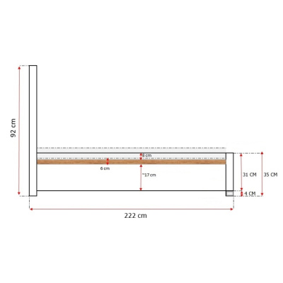 Elegantes Polsterbett Champ 120x200, grau