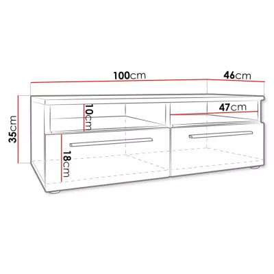 LANDA TV-Ständer - weiß