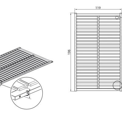 Lattenrost CARYS 120x200