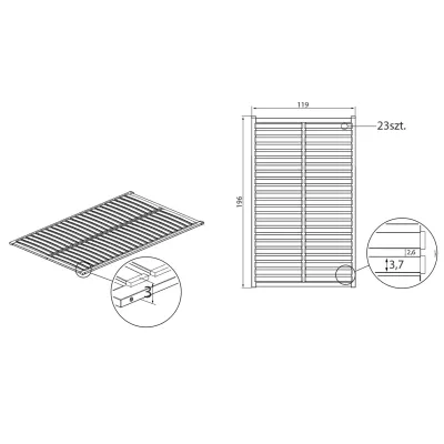 Lattenrost CARYS 120x200