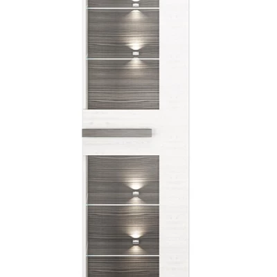 ILKO Glasvitrine – Kieferweiß / Neugrau