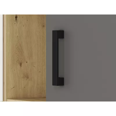 Kombi-Regal KARIS - weiß / anthrazit / Artisan-Eiche