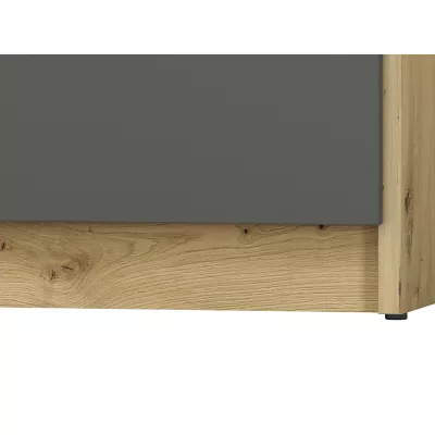 Kombi-Regal KARIS - weiß / anthrazit / Artisan-Eiche