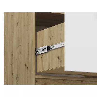 Kombi-Regal KARIS - weiß / anthrazit / Artisan-Eiche