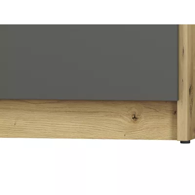 Kombikommode KARIS – Weiß/Anthrazit/Artisan-Eiche