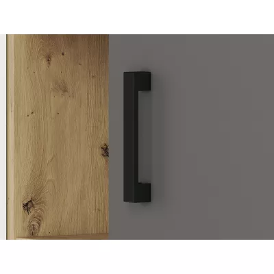 Kombikommode KARIS – Weiß/Anthrazit/Artisan-Eiche