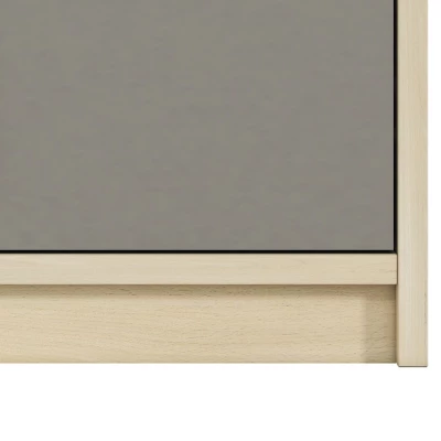 INNES Kleiderschrank – Breite 80 cm, Fjordbuche / Weiß / Platingrau