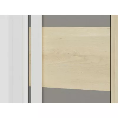 INNES Kleiderschrank – Breite 80 cm, Fjordbuche / Weiß / Platingrau