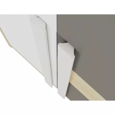 INNES Kleiderschrank – Breite 80 cm, Fjordbuche / Weiß / Platingrau