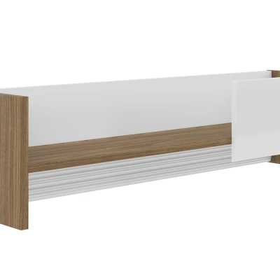 HANILA Wandregal - Walnuss / Weiß glänzend HANILA Wandregal - Walnuss / Weiß glänzend