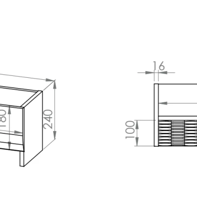 HANILA Wandregal - Walnuss / Weiß glänzend HANILA Wandregal - Walnuss / Weiß glänzend