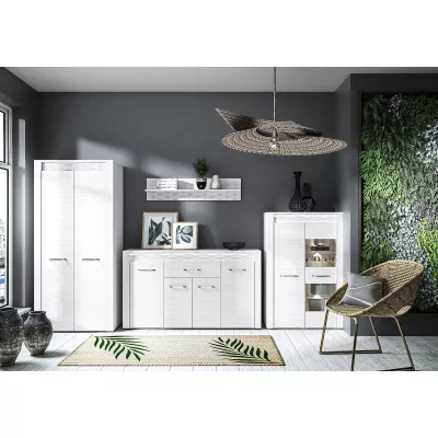 Kleiderschrank DERIKA – Breite 92 cm, weiße Kiefer