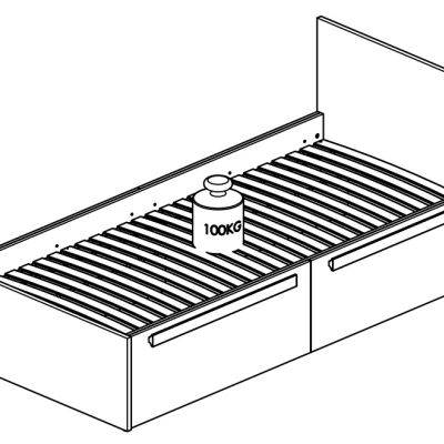 Einzelbett INNES 90x200 - Fjordbuche / Weiß / Platingrau