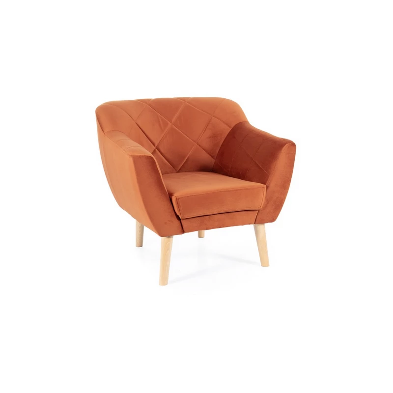 Skandinavischer Sessel AISHA – Zimt/Buche