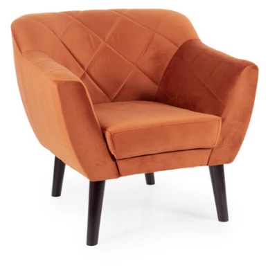 Skandinavischer Sessel AISHA – Zimt/Wenge
