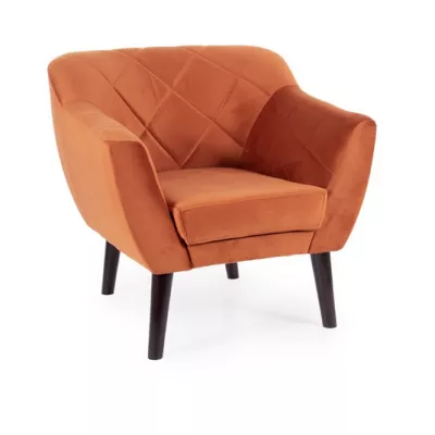 Skandinavischer Sessel AISHA – Zimt/Wenge