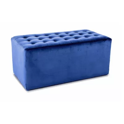 Breiter Polsterhocker ALFONS - blau