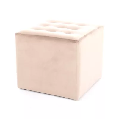 ALFONS Polsterhocker - dunkelbeige