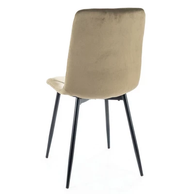WIEKA Polsterstuhl - schwarz / oliv