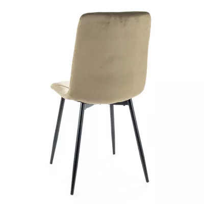 WIEKA Polsterstuhl - schwarz / oliv