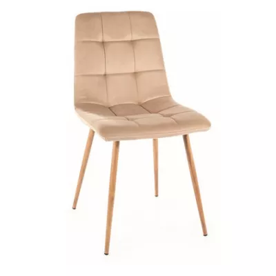 Gepolsterter Esszimmerstuhl LUMI 400 – Eiche / Beige