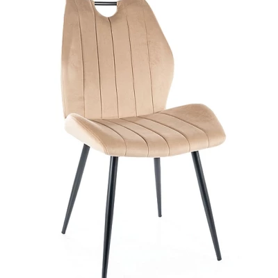 ANIKA Polstersessel - schwarz/beige