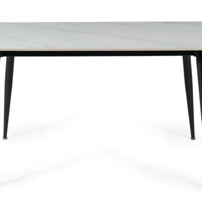 Esstisch JUSEF - 130x70, weiß / schwarz