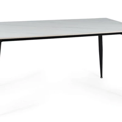 Esstisch JUSEF - 160x90, weiß/schwarz