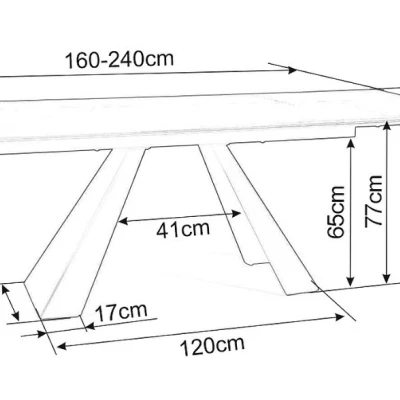Ausziehbarer Esstisch GEDEON 1 - 160x90, Türkis/Mattschwarz
