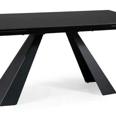 Ausziehbarer Esstisch GEDEON 1 - 160x90, schwarz / matt schwarz