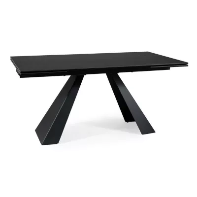 Ausziehbarer Esstisch GEDEON 1 - 160x90, schwarz / matt schwarz