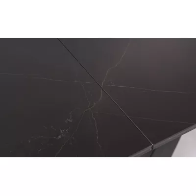 Ausziehbarer Esstisch GEDEON 1 - 160x90, schwarz / matt schwarz
