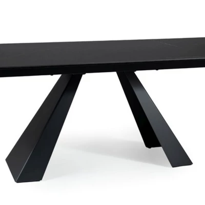 Ausziehbarer Esstisch GEDEON 1 - 160x90, schwarz / matt schwarz
