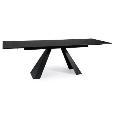 Ausziehbarer Esstisch GEDEON 1 - 160x90, schwarz / matt schwarz
