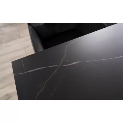 Ausziehbarer Esstisch GEDEON 1 - 160x90, schwarz / matt schwarz