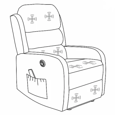 Verstellbarer Massagesessel HYNEK – grün