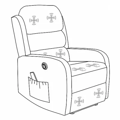 Verstellbarer Massagesessel HYNEK – grün